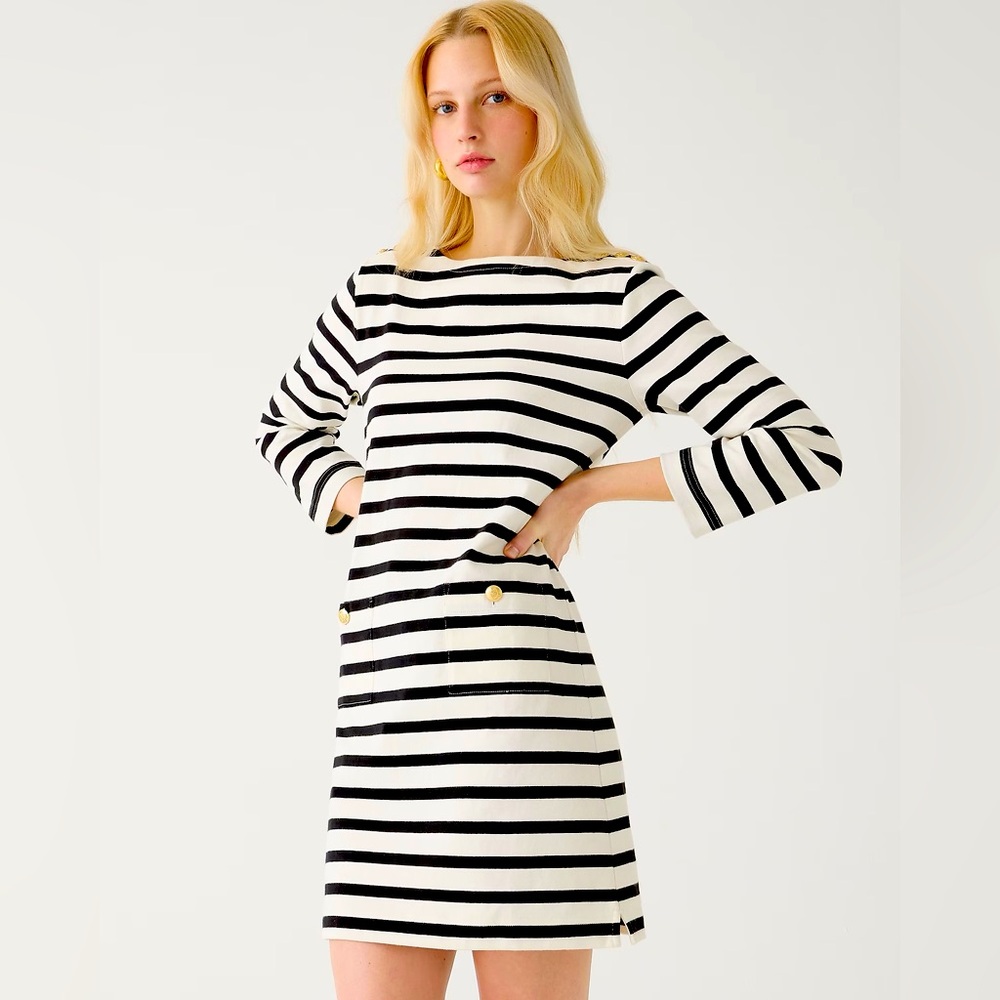 Next J.Crew Mariner Cloth Shirtdress With Gold Buttons - Picture 2 of 5